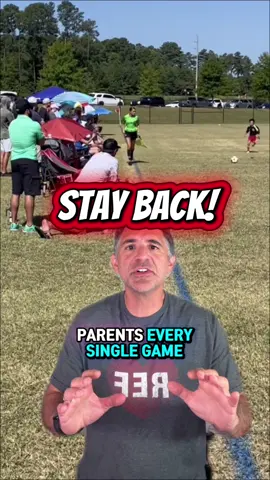 Every single game! Can’t parents simply police themselves and get back? Coaches, don’t you understand that we can’t do our job effectively if you are standing in our path? It shouldn’t be so complex. 😕 ##Soccer##football##coach##referee##soccermom