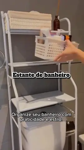 🛁 Organização e praticidade em um só produto! O Rack Estante de Banheiro sobre o vaso sanitário é perfeito pra deixar tudo no lugar — toalhas, produtos e decoração com muito mais estilo. 💫 ✅ Link para compra do produto número 31 nos destaques de 1 - 50 ou nos stories do 1nsta. #Organização #Banheiro #Casa #Decoração #FacilitaSuaVida