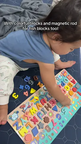 Must have for your toddler! Educational wooden toy puzzle with colorful blocks ✅ #educationaltoys #woodentoys #woodenpuzzle #toddlertoys 