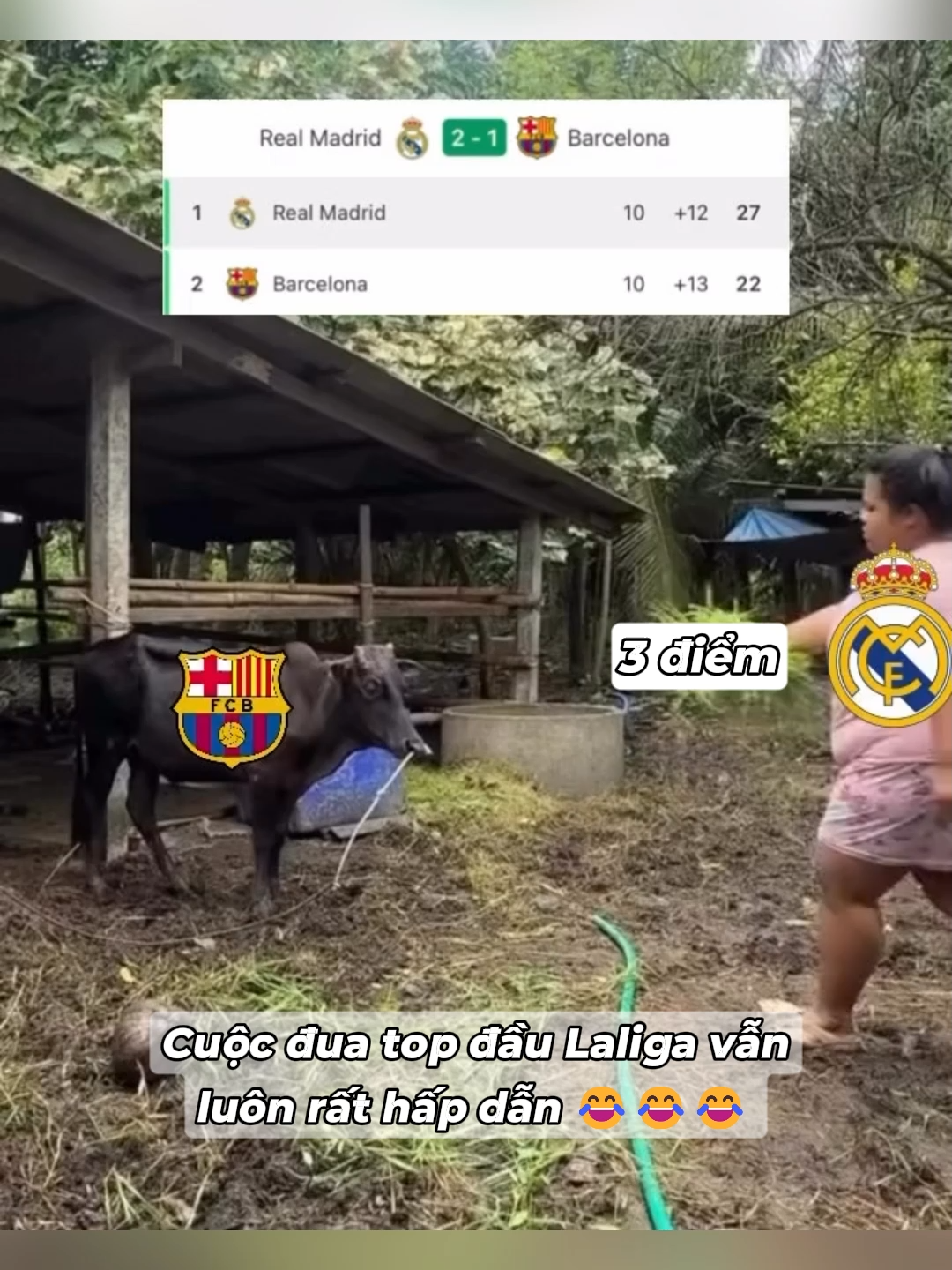 Giành 3 điểm khó như lên zời 🤣🤣🤣 #barcelona #realmadrid #funny #haihuoc #laliga #thethao247