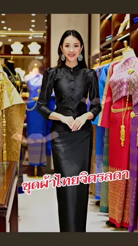 ชุดผ้าไทยจิตรลดา#ชุดผ้าไทย #ชุดจิตรลดา #ชุดจิตรลดาสีดํา #ไว้อาลัย #แก้วจ๋า_พารีวิว 