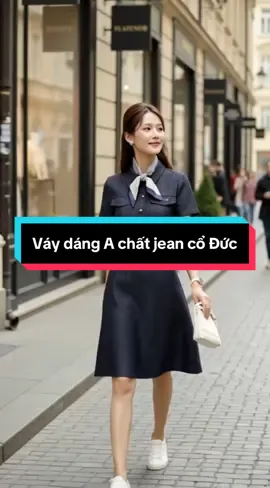 Váy dáng A chất jean cổ Đức #thoitrang #xuhuong #viral #docongso #thoitrangnu  @PhuongLinhshop  @PhuongLinhshop  @PhuongLinhshop 