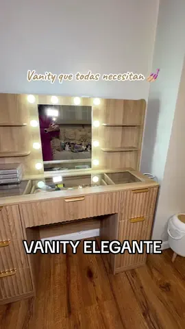 Este vanity de Amerlife con espejo LED ajustable, 7 cajones y superficie de vidrio combina elegancia y funcionalidad. Perfecto para organizar tus productos, maquillarte o crear un rincón aesthetic en tu habitación. Ideal también como holiday gift idea. #Amerlife #VanityDesk #TikTokShopFinds #HomeAesthetic #HolidayGiftIdea 