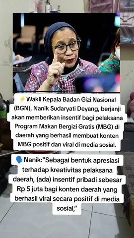 BGN Janjikan Rp 5 Juta untuk Konten Positif MBG yang iral di Medsos #virals #BGN #konten #MBG #medsos 