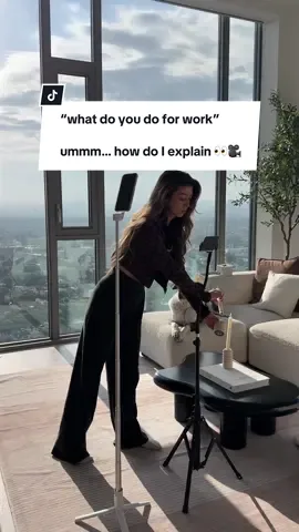 “I bring 2 tripods around with me everywhere I go and film myself… filming things I’m doing that day… so I can make tutorials showing other creators how to make different types of content… and make videos about my favorite finds, like home and furniture and fashion, just anything that excites me… and cleaning videos…” 🤷‍♀️😂  I mean… there has got to be a shorter way to say that?! #contentcreatorreality #contentcreatorbts #btscontentcreator #realityofcontentcreation 