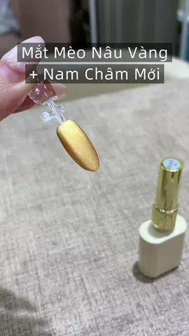 Mắt mèo nâu vàng kết hợp nam châm mới hút mắt mèo dễ lắm nè🥰 #MaiThuHiennailroom #xuhuong #nail #viral #foryou   