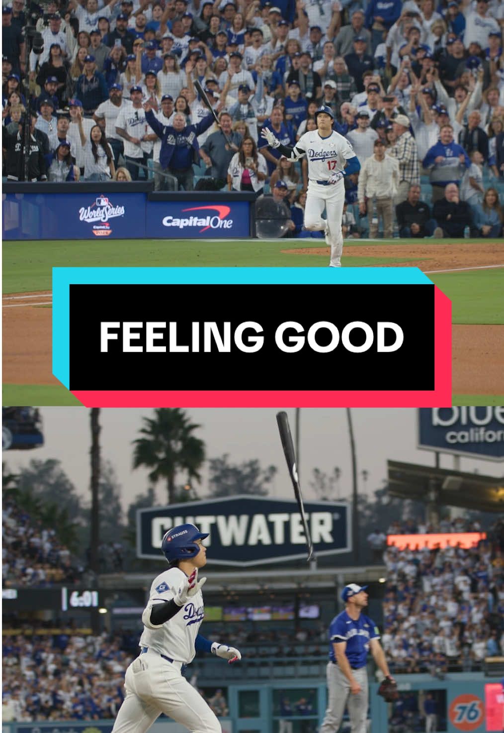 Shohei Ohtani’s feeling good 😌 #WorldSeries #dodgers #MLB #shoheiohtani #baseball  