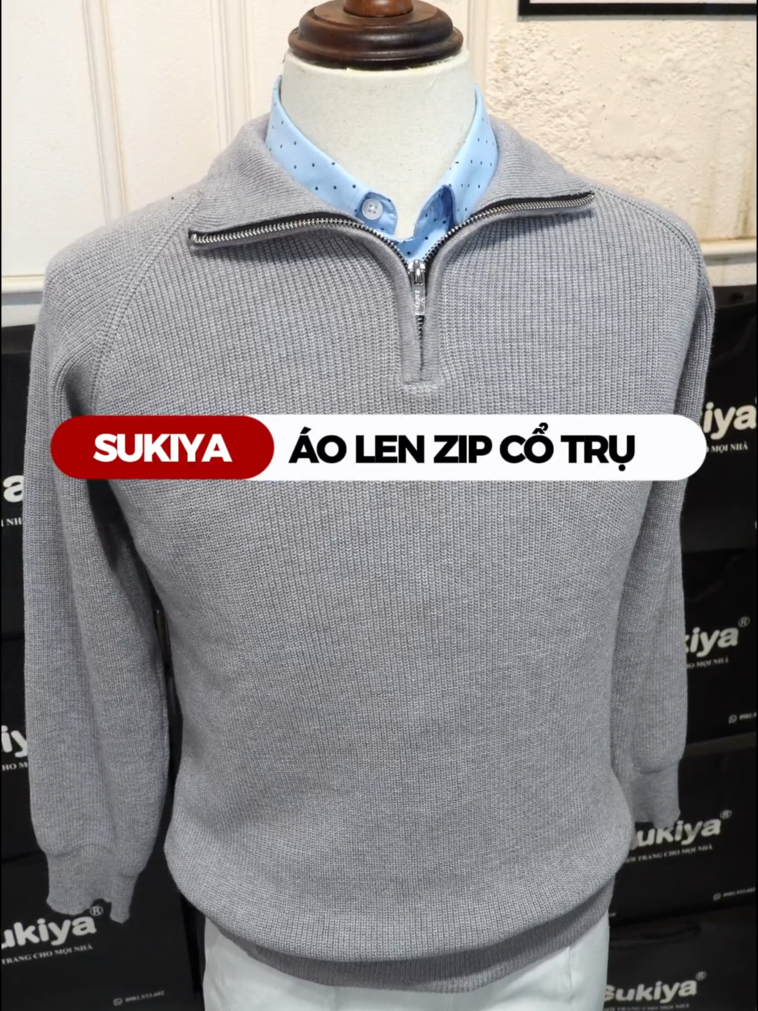 Áo Len Unisex Nam Nữ Kéo Khóa Zip và sự bền vững ♻️ SUKIYA cam kết chọn len chất lượng cao, thân thiện môi trường, giảm xù lông, bền đẹp theo thời gian. “Không chỉ mặc đẹp – mà còn mặc có trách nhiệm.” ♻️ Với chất liệu sợi len mềm mại giữ ấm. #sukiyafashion #sukiya #xuhuong #aolensukiya #aolennam #aolen