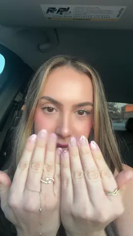 Still short and stubby but we’re working on it #nails #polkadotnails 