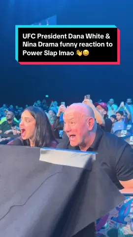 UFC President Dana White & Nina Drama funny reaction to Power Slap lmao #UFC #mma #danawhite #ninadrama 