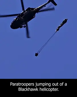 Paratroopers jumping out of a helicopter. #militarylife #militarytiktok #airborne 