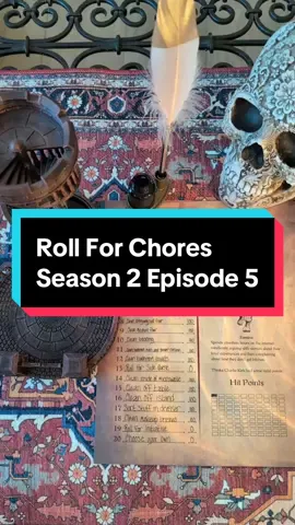 Roll For Chores Season 2 Episode 5 - 10/27/25 - too many chores. Too much cleaning. Not enough whining. But I did it in style. #dndtiktok #heybitches #rollforchores #CleanTok #rollforsandwich 