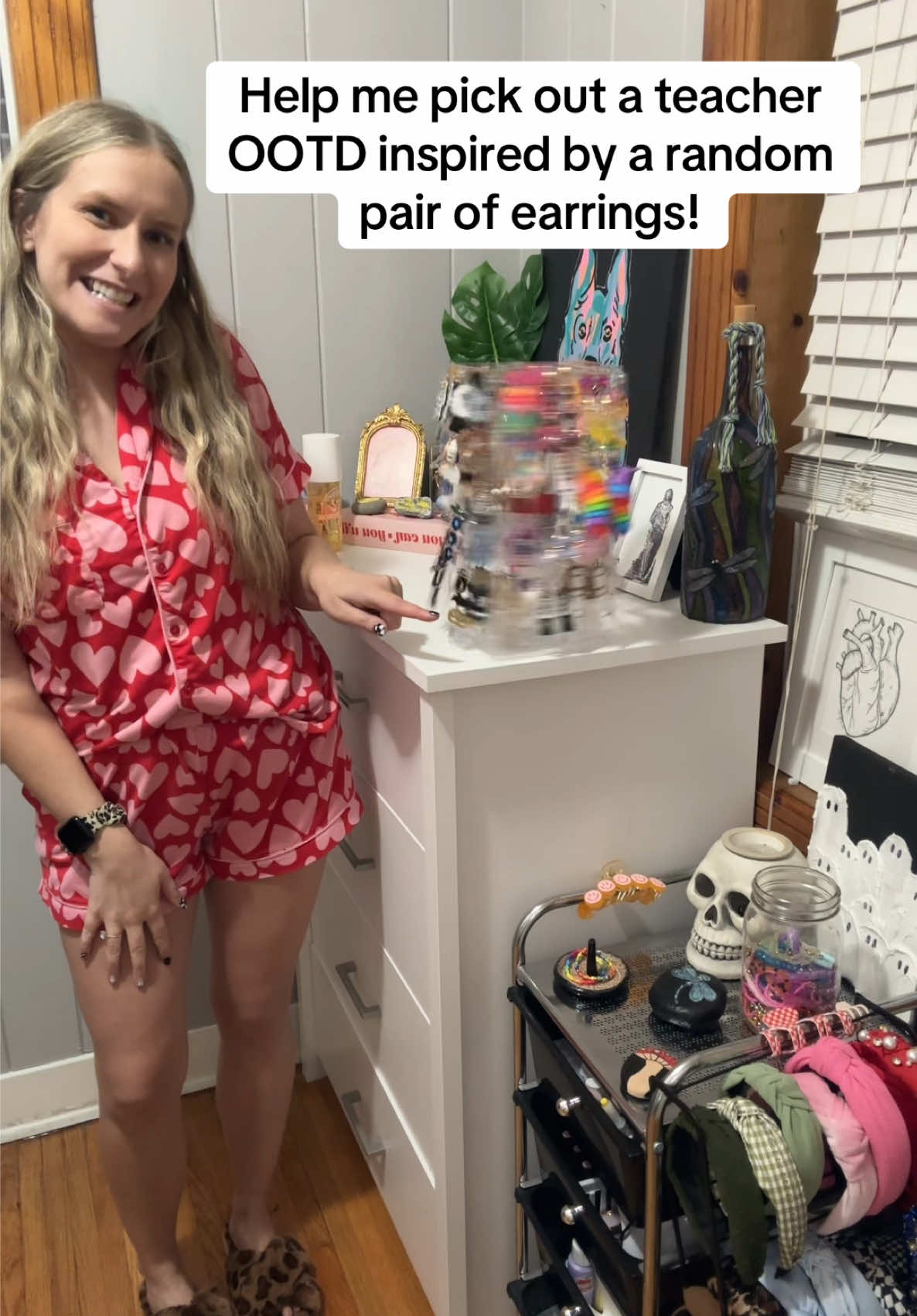 What Halloween themed teacher outfit is the best one for tomorrow… I can’t decide between leggings or an extra pattern along with the checkered cardigan! #teacherfashion #teacheroutfitinspo #teachersoftiktok 