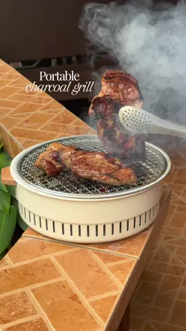 Iba talaga kapag lasa ng luto sa ihaw at baga, may smokey flavor! Yan ang hindi makukuha ng ordinaryong grilled pan kaya gusto ko nito 💯🤩☝️ #fyp #griller #portablecharcoalgrill #portablebbqgrill #barbecue 