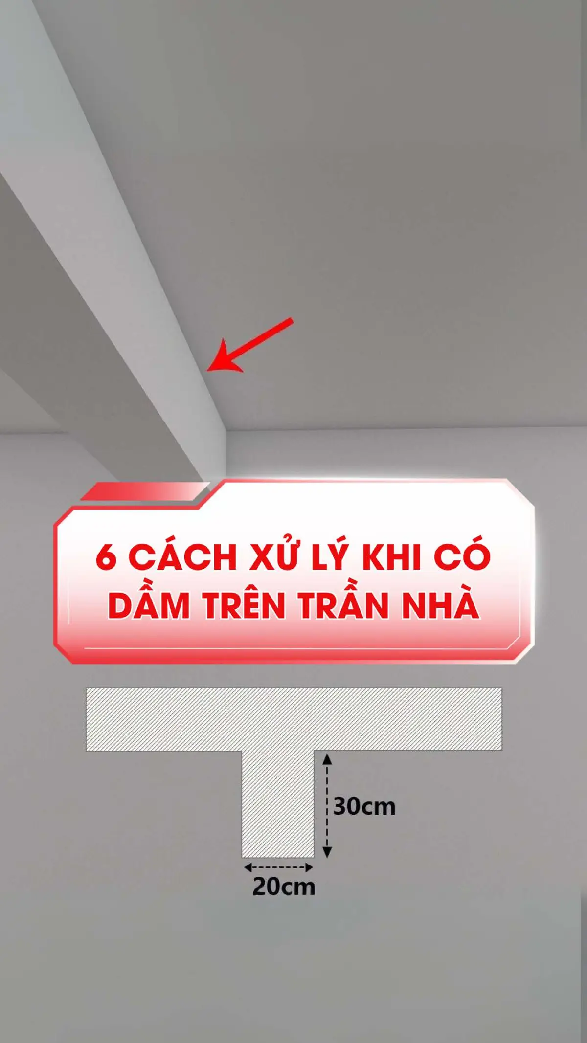 6 CÁCH XỬ LÝ KHI CÓ DẦM TRÊN TRẦN NHÀ #haizz#thietkenoithat#thietkenhadep#caitaonhaai 