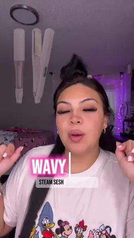 Love my new straightener & the time it cuts with straightening in one pass 😍 @wavytalkofficial #wavytalksteamsesh #wavytalksteamstraightener #steamstraightener 