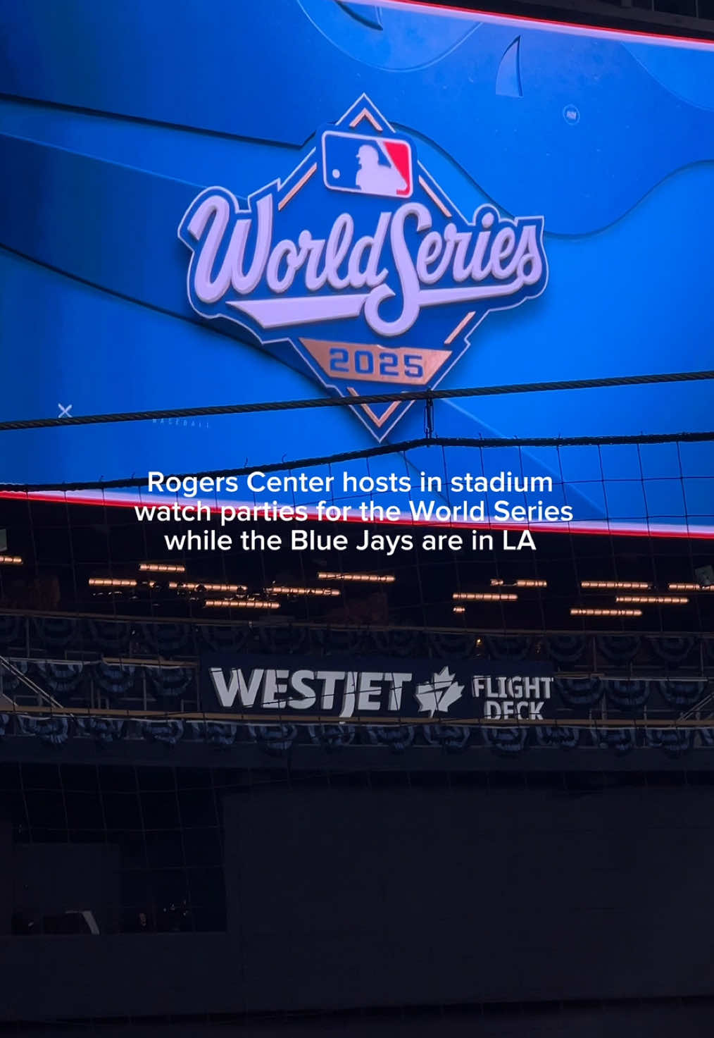 Toronto showed up for game 3 of the World Series!!  @Toronto Blue Jays  #bluejays #WorldSeries #rogerscentre #toronto #fyp 