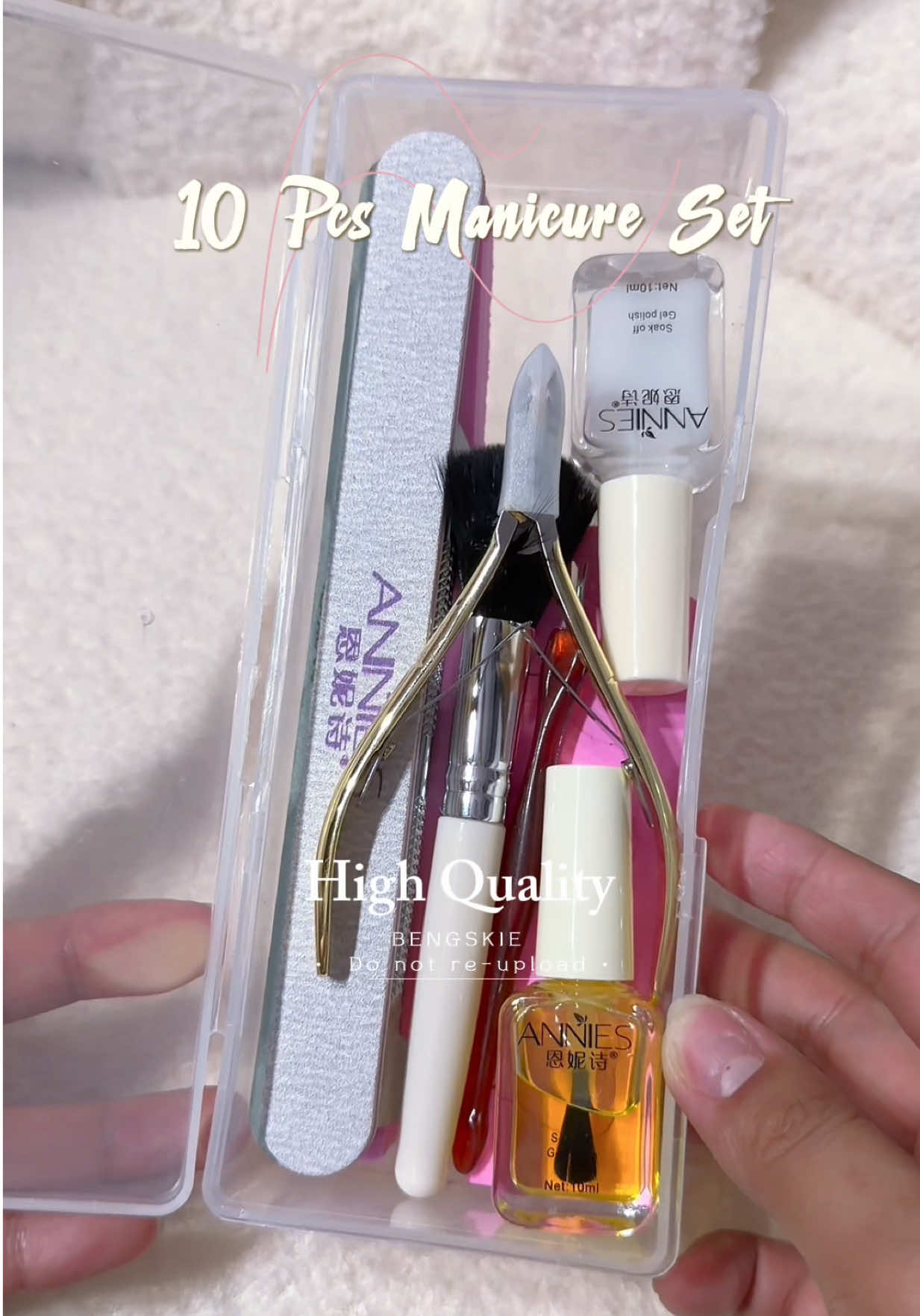 10 Pcs manicure set for nails  #nailtools #nails #nailcare #nailset #manicureset 