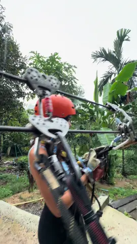 to the Rain🌪️#thailand #zipline #TreeBridgeZipline 