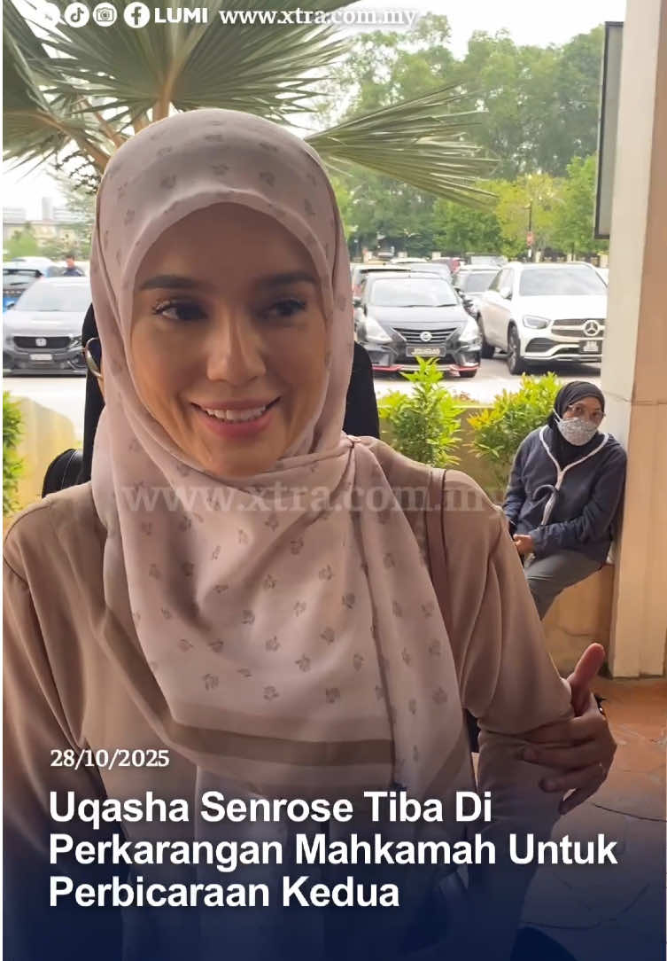 Uqasha Senrose sudah tiba di perkarangan mahkamah bersama peguamnya untuk sebutan kedua kes penceraiannya. #fyp #xtra #uqashasenrose #kamaladli #cerai 