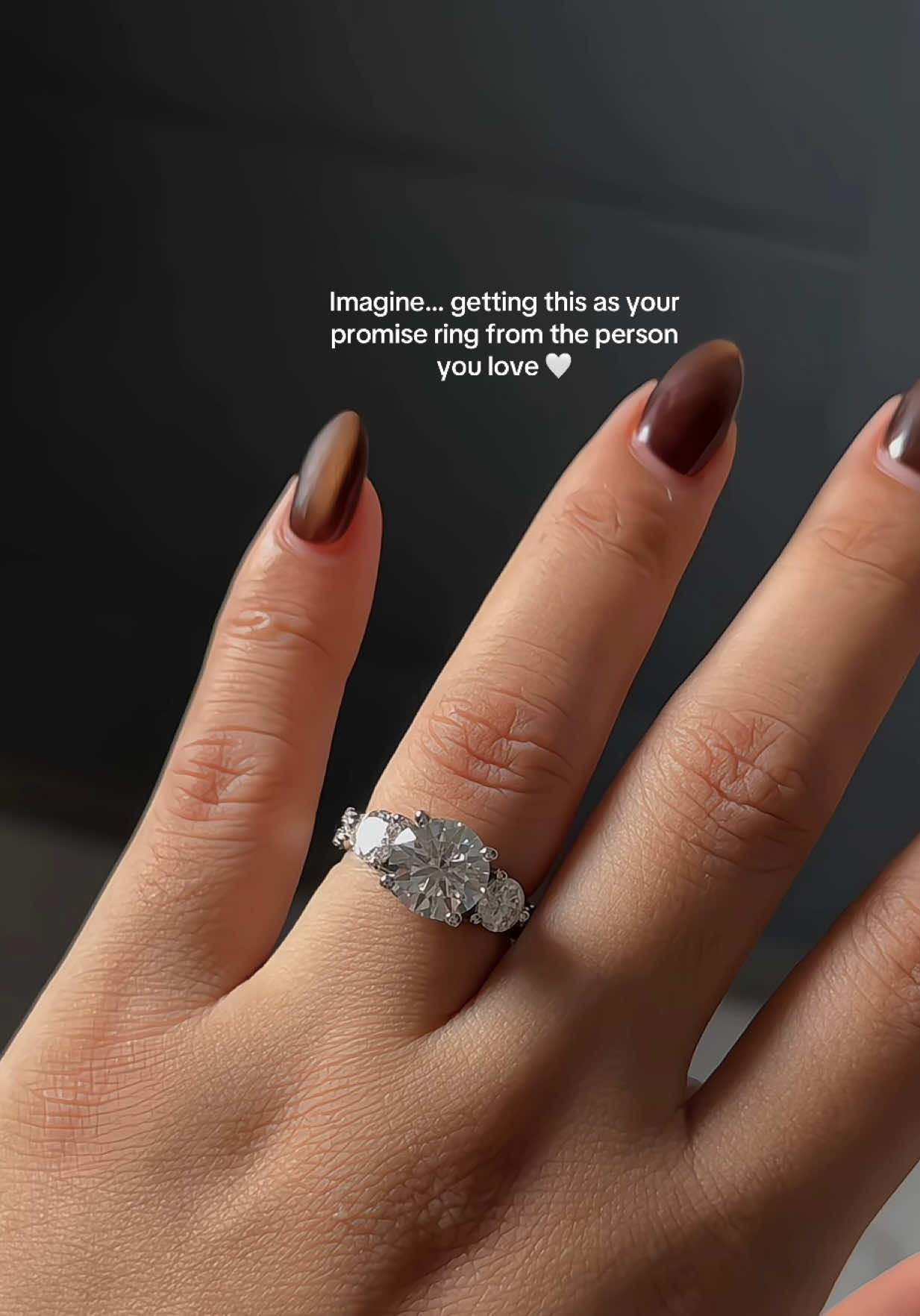 Real silver 4 CT moissanite ring 💍 #Promisering #engagementring 