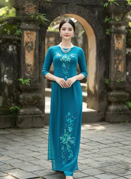 A15 XANH NGỌC - ÁO DÀI LỤA THÊU#aodaivlog #aodaivietnam #aodai #aodaicachtan #aodaitruyenthong 