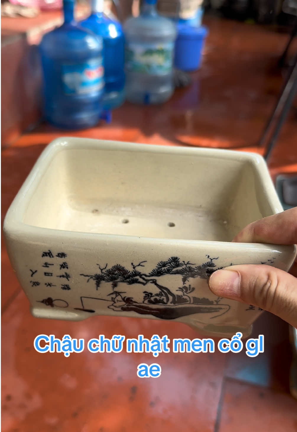 Chậu chữ nhật men cổ #gomsubonsaiducdu #chaugomsubattrang #chaubonsaimini #caybonsai #chaucaycanh 