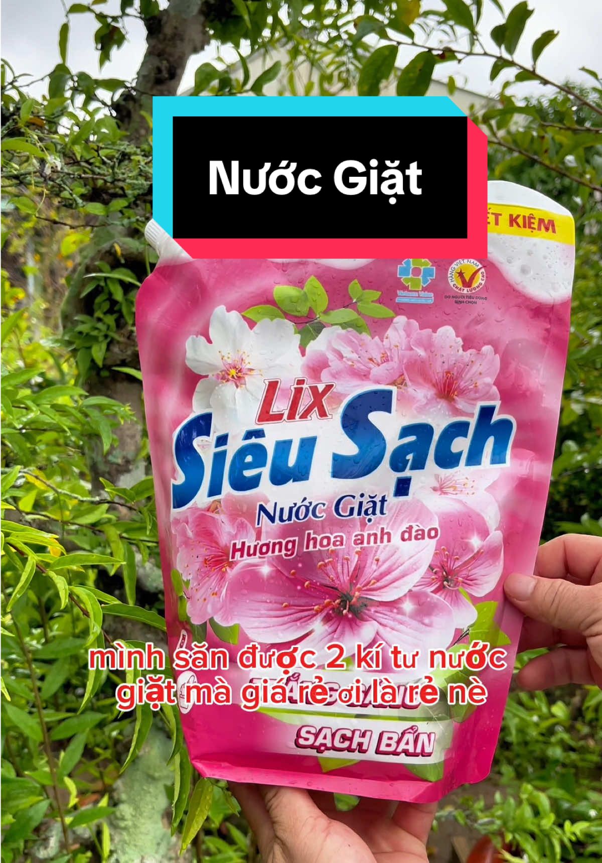 Nước giặt Lix Siêu sạch hương hoa anh đào túi 2.4Kg N2503 làm sạch cực nhanh vết bẩn lưu hương dài lâu#nuocgiat #nuocgiatlixsieusach #lixhoaanhdao #lix #habanbap9  @Hà Bán Bắp 