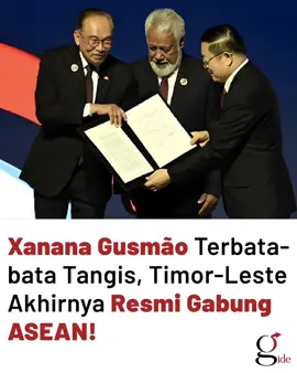KUALA LUMPUR — Dalam momen yang sarat makna dan emosional, Timor-Leste resmi menjadi anggota ke-11 ASEAN, menandai babak baru dalam sejarah kawasan Asia Tenggara. Upacara penerimaan berlangsung di KTT ke-47 ASEAN, di mana Perdana Menteri Xanana Gusmão tak kuasa menahan air mata saat menyaksikan bendera negaranya berkibar di antara sepuluh bendera anggota lainnya.  Perjalanan panjang 14 tahun itu akhirnya berbuah kemenangan diplomasi Timor-Leste yang selama ini dianggap negara paling muda dan salah satu yang termiskin di kawasan, kini resmi diterima sebagai bagian dari forum bersama negara-negara Asia Tenggara. Gusmão menegaskan bahwa ini bukan akhir, melainkan awal dari era baru bagi negaranya.  Menjadi anggota penuh ASEAN membuka pintu bagi Timor-Leste untuk memperkuat posisi diplomasi, meningkatkan kerja sama ekonomi, pendidikan, dan transformasi digital termasuk integrasi ke dalam pasar senilai triliunan dolar. Namun, beberapa pengamat menyoroti bahwa tantangan masih besar: kapasitas institusional dan ekonomi negara ini masih tertinggal dibanding anggota lain.  Momen tersebut bukan hanya symbolis. Itu adalah tekad kuat bagi Timor-Leste untuk bersuara di kancah regional, membuktikan bahwa negara kecil pun bisa menjadi bagian dari keluarga besar ASEAN. “Hari ini bukan sekadar mimpi yang terwujud,” ujar Gusmão dalam pidatonya yang memukau.  Dengan bergabungnya Timor-Leste, ASEAN turut mengirimkan pesan kuat tentang inklusivitas dan komitmen bersama untuk memperkuat solidaritas regional. Meski jalannya belum mudah, langkah ini menjadi pertanda bahwa kawasan Asia Tenggara semakin lengkap selangkah maju dalam persatuan dan kerjasama. #gooutside #gotside #gotsidenews 
