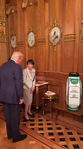 高市首相がトランプ大統領に、安倍元首相のパターを贈りました。OMG！