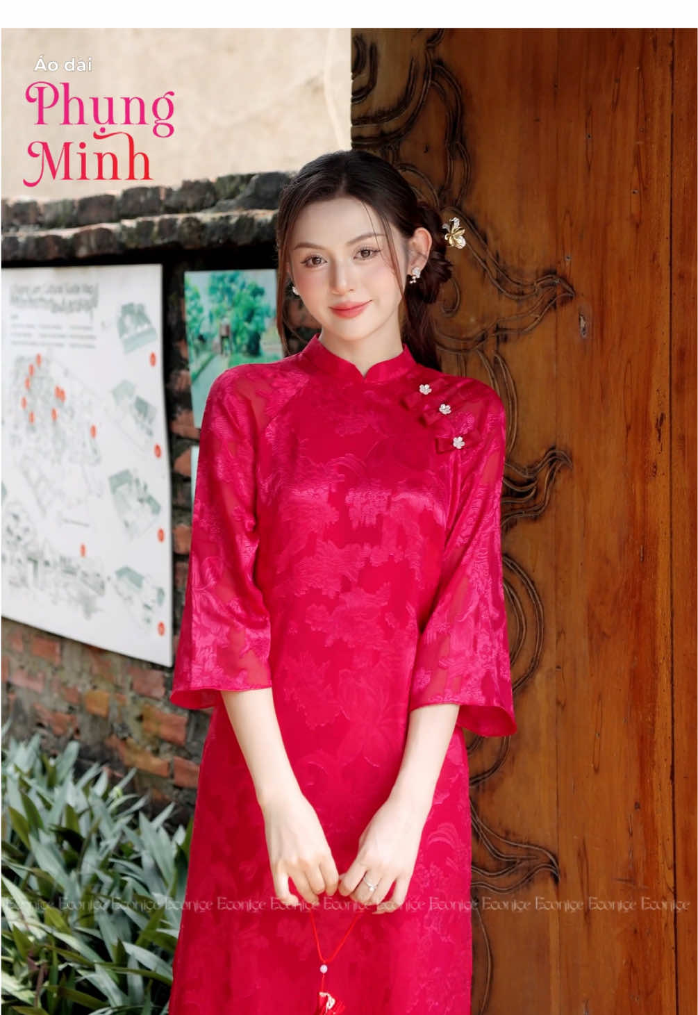 Áo dài Phụng Minh với gam đỏ mang đậm sắc Tết #tet2026 #aodaitet #aodaitruyenthong #tetyeuthuong 