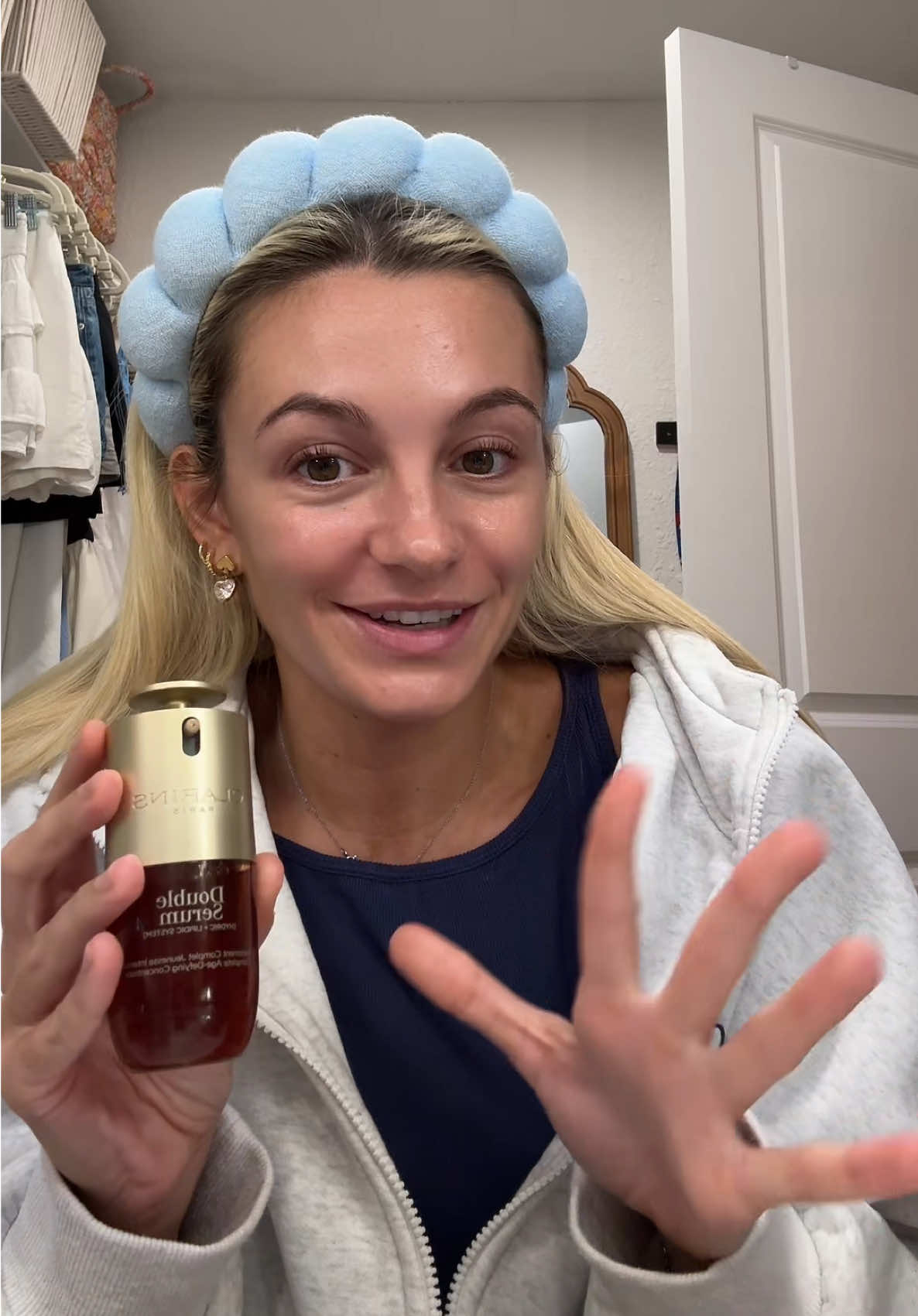 I get the hype #clarins #skincare #serum #antiaging #relatable 