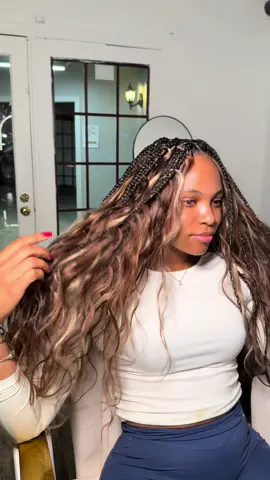 come get my hair done with me ✨♡  @YWigs Official link in my bio  #braids #bohobraids #blackgirlhair 