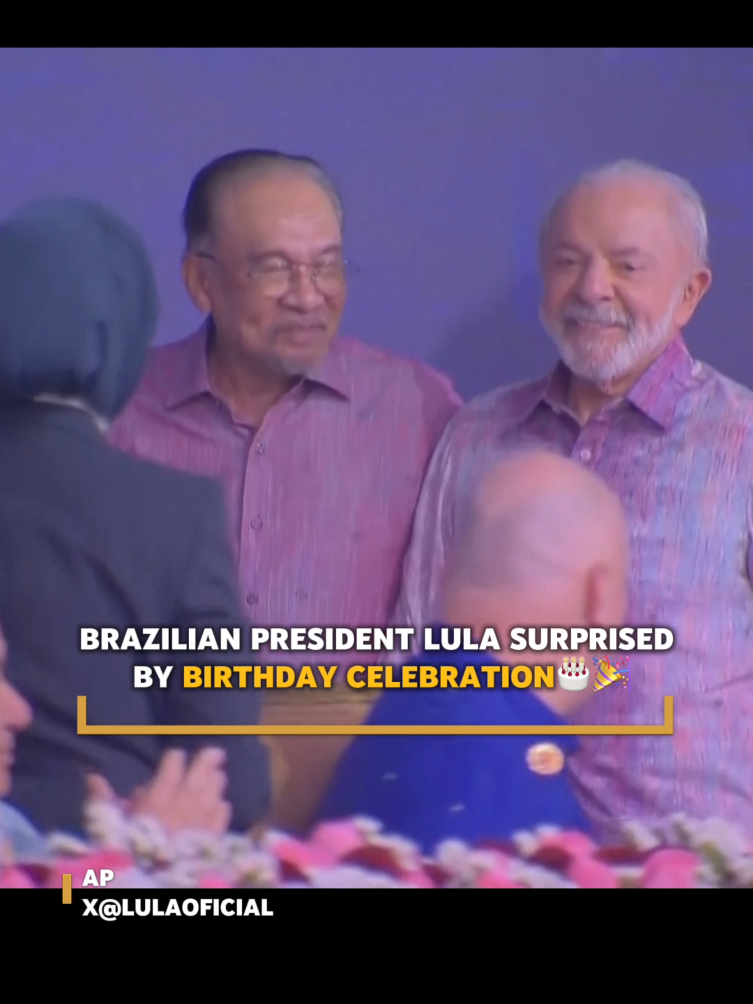 Heartwarming Moment at the ASEAN Summit: Brazilian President Lula da Silva Surprised on His 80th Birthday🎂🎉 Lula said he felt at a high point of his life and that he hopes to live up to 120 years old. #lula #birthday #ASEAN