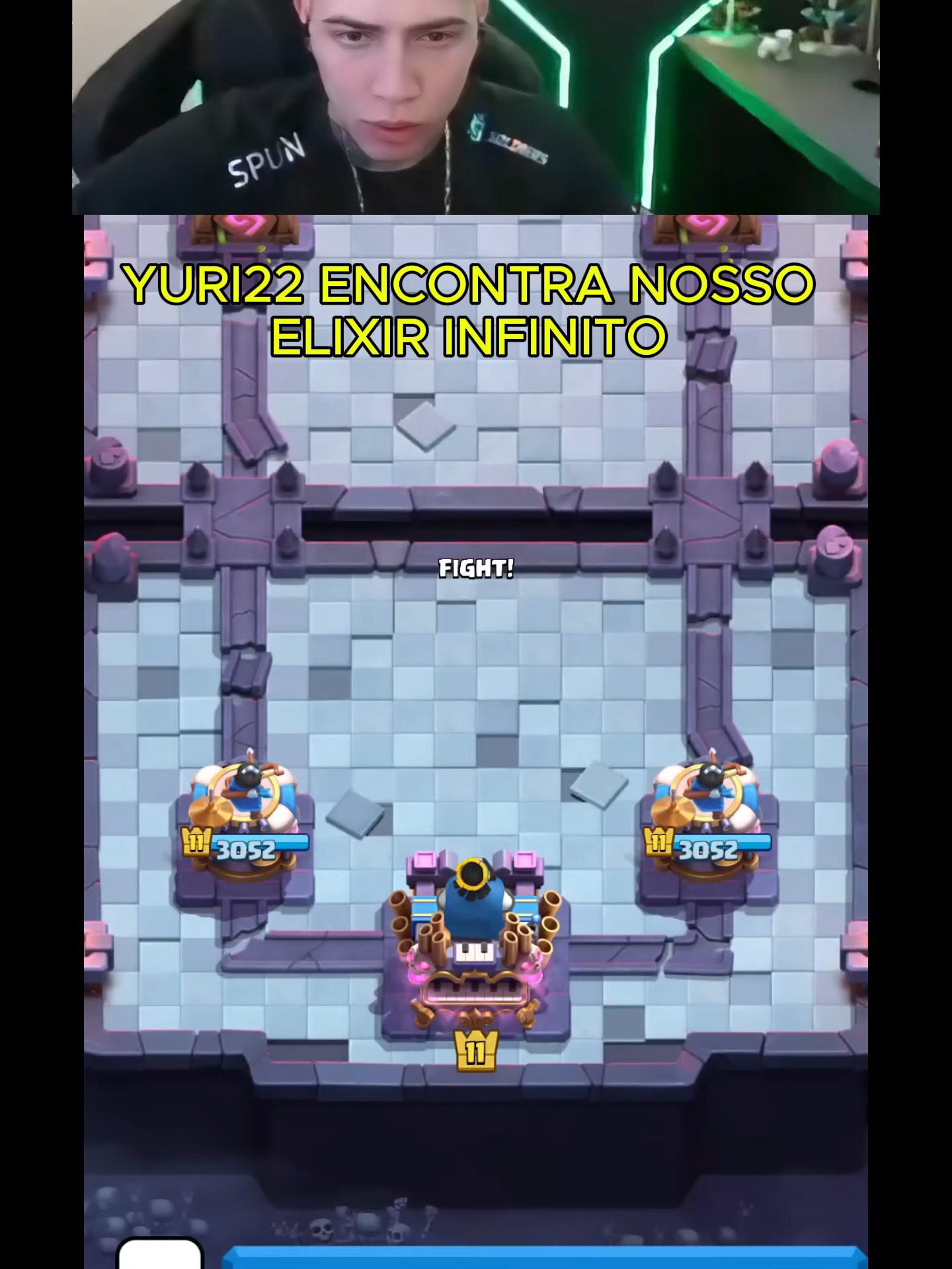 YURI22 PERDENDO PRO ELIXIR ZERO #clashroyale #clashroyalememes #yuri22 #bug #fyp