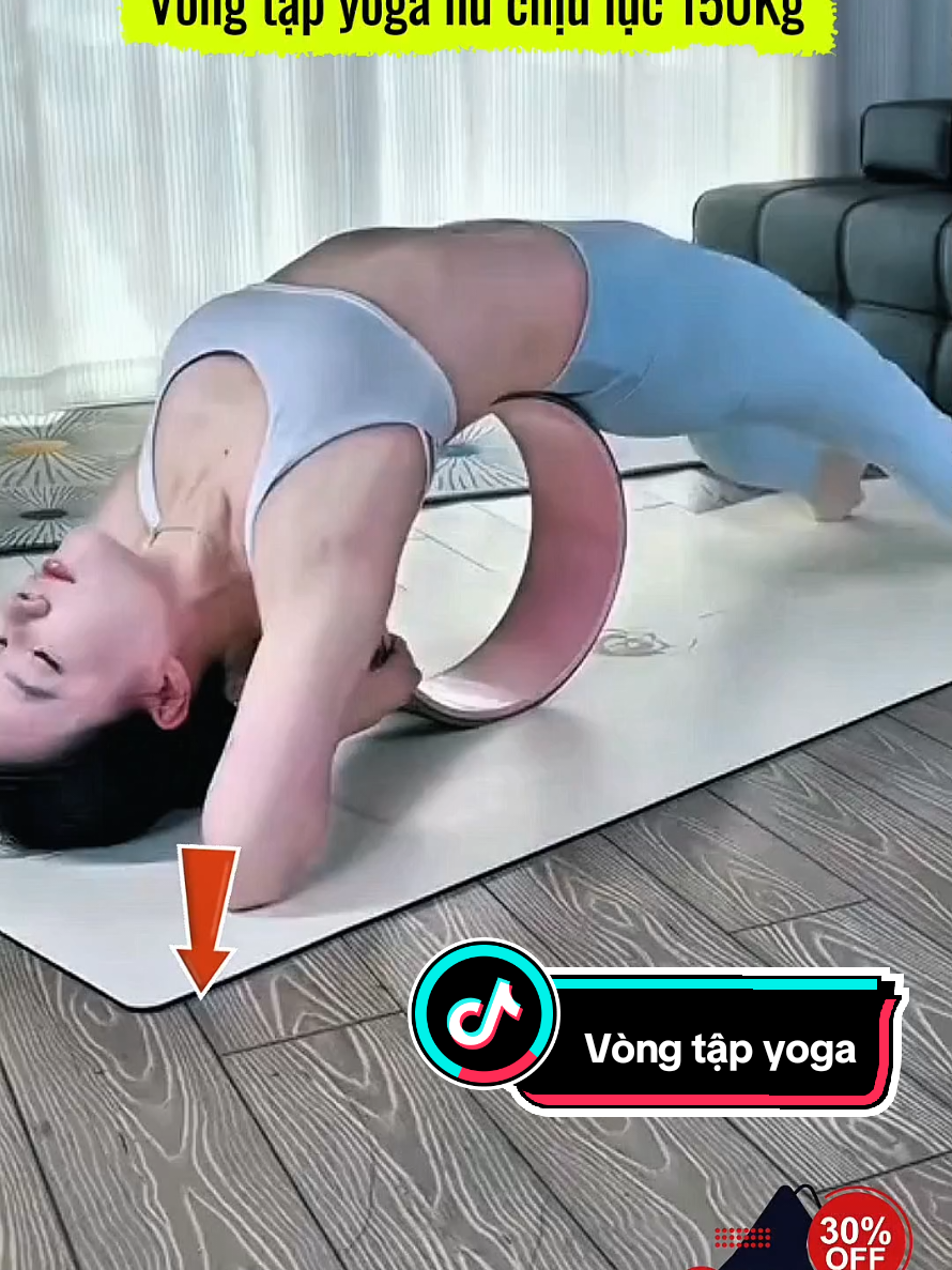 Vòng tập yoga kích thước 33cm ,chịu trọng tải 150kg, dùng để tập yoga tại nhà#xuhuong #xuhuongtiktok #vongtapyoga #vongtapyogacaocap #vongtapyoga33cmkhungnhua 