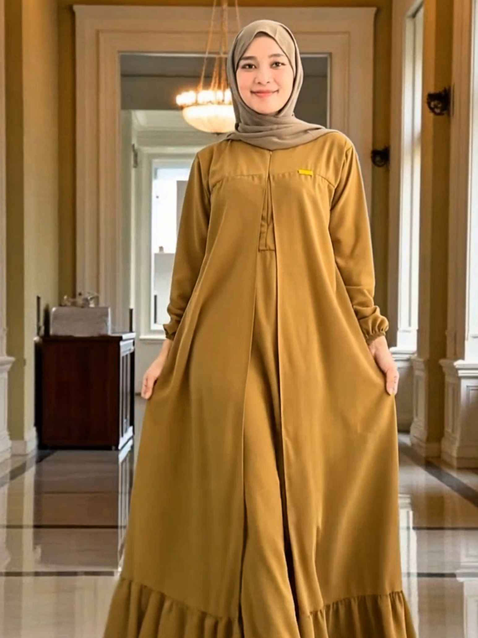 Gamis Ceruty Outer Polos Full Puring Kode CB05 Muslim Panjang #gamis #gamiskekinian #gamiscantik #gamismurah #viral 