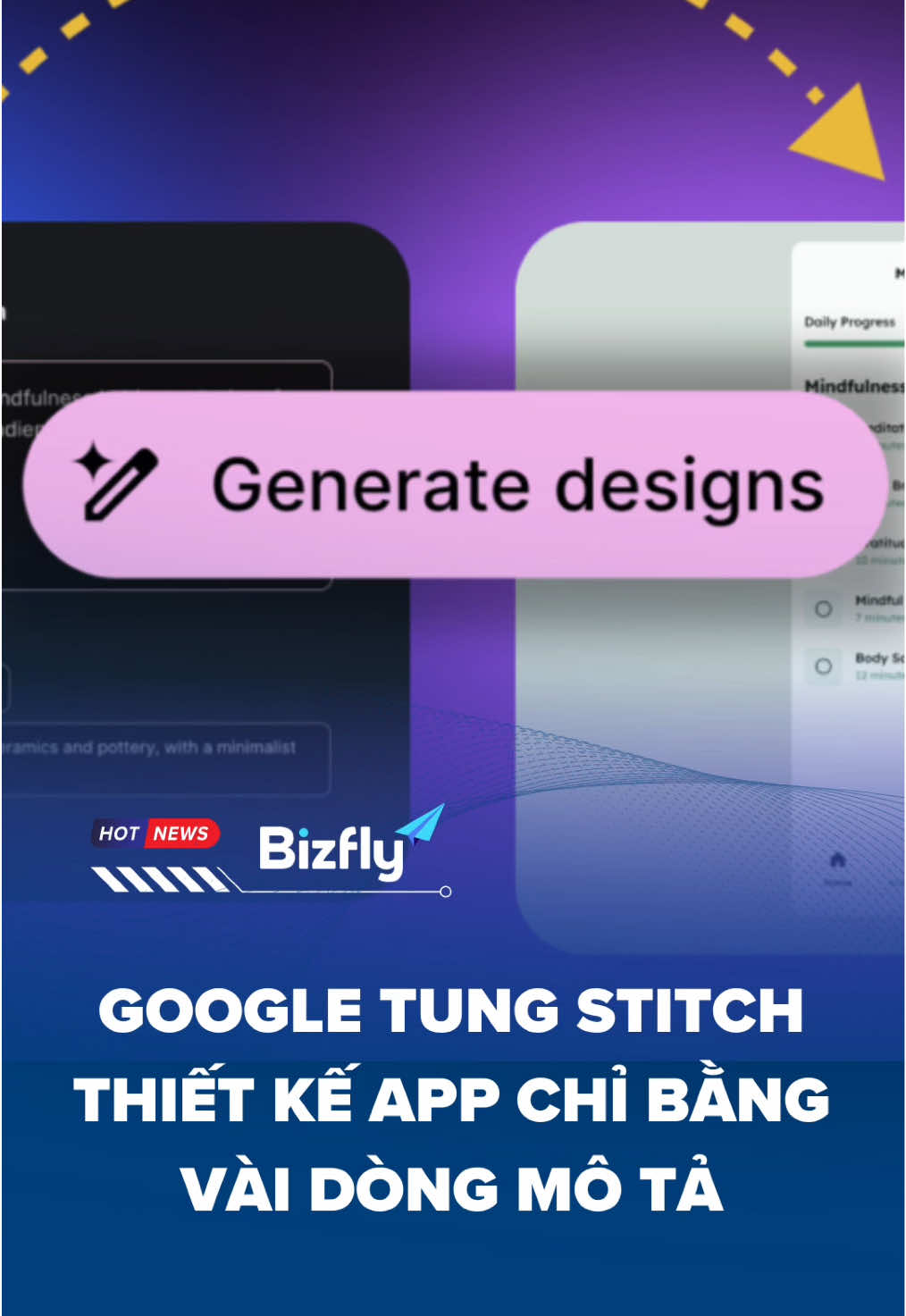 Giờ đây bạn có thể thiết kế giao diện web chỉ với 1 câu lệnh. Google ra mắt Stitch tích hợp vào Gemini cực xịn!! #google #gemini #googlegemini #bizflyai 