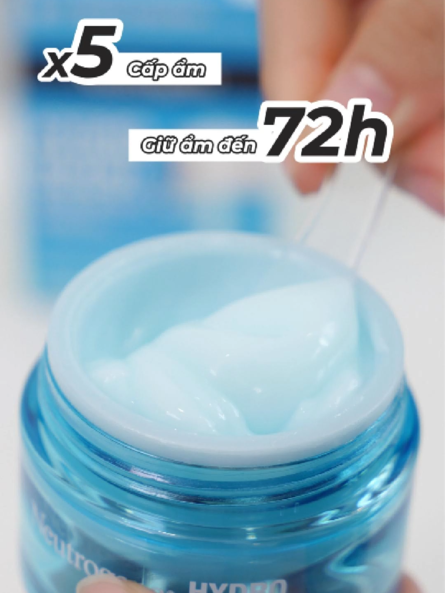 x5 lần Cấp ẩm và Giữ ẩm đến 72h với em kem dưỡng Hydro Boost Water Gel #neutrogena #hydroboost #kemduongam #watergel