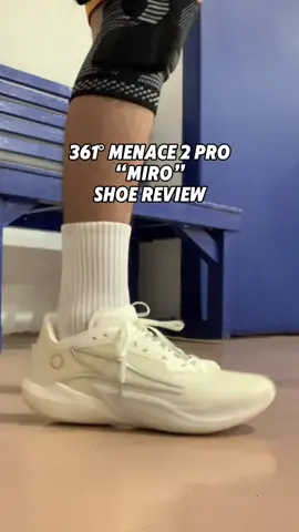 361 degrees Menace 2 Pro “Miro” Shoe Review. Clean and lightweight shoes I have 🔥. #fyp #basketball #shoes #viral #trending 