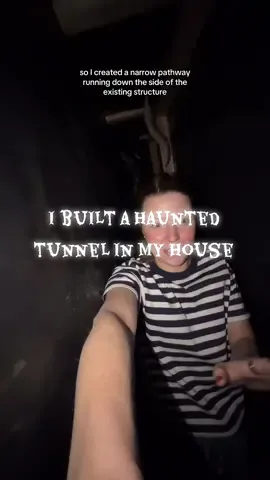 I built a tunnel through my house… this garage haunted house is getting out of hand 🤣  #DIY #hauntedhouse #diyhauntedhouse #homehaunt #diyhalloween   