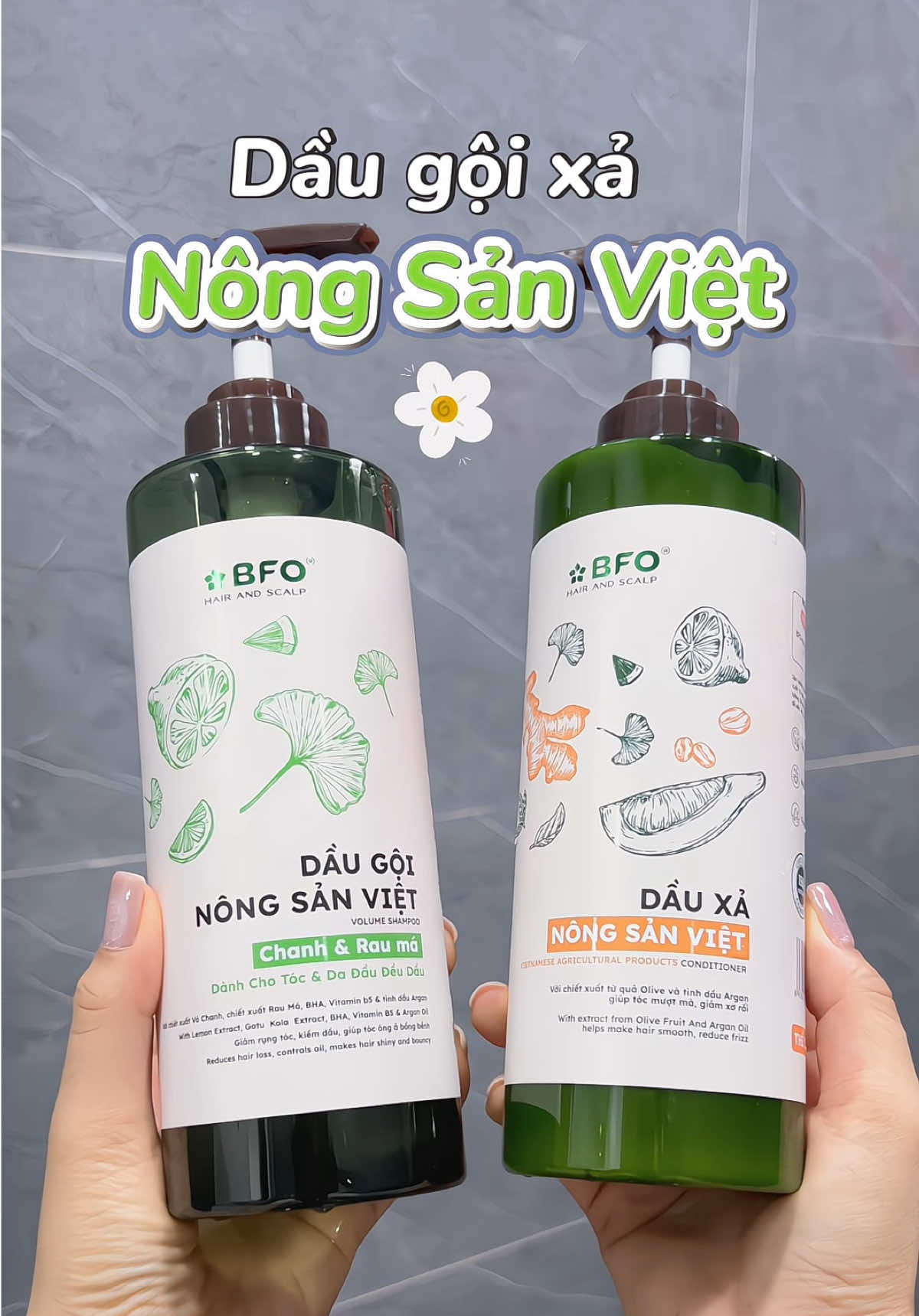 Dầu gội Nông Sản Việt gội là mê luôn á ✨✨🤩🤩🤩 tóc dầu thi chọn chanh và rau má nha #BFO #DAUGOINONGSANVIET #TUHAOHANGVIET #NGUOIVIETDUNGHANGVIET @BFO VIỆT NAM 