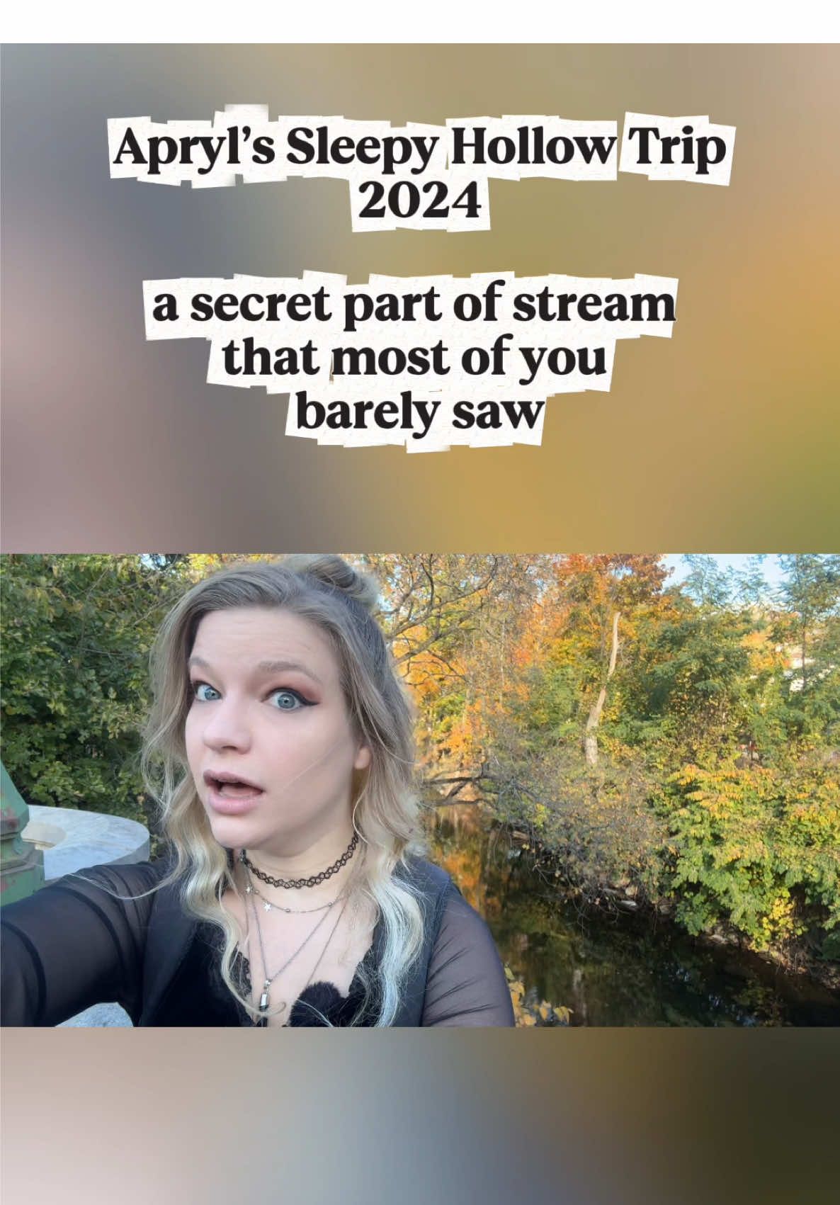 lol last year had so many tech issues so this year practically felt like a BREEZE! Been working hard on my YT 2025 Sleepy Hollow vlog while I’m out of town and I’m so excited to share more adventures with you all!! #sleepyhollow #headlesshorseman #irlstreamer #travelvlogger #twitchpartner 