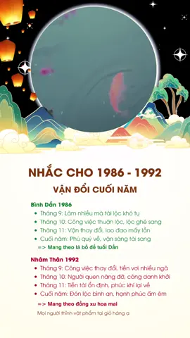 Bính Dần 1986 & Nhâm Thân 1992 tham khảo nhé