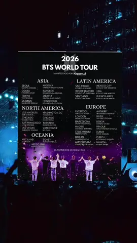 Indonesia menjadi salah satu negara yg bakal di kunjungi untuk konser bts 2026...siap