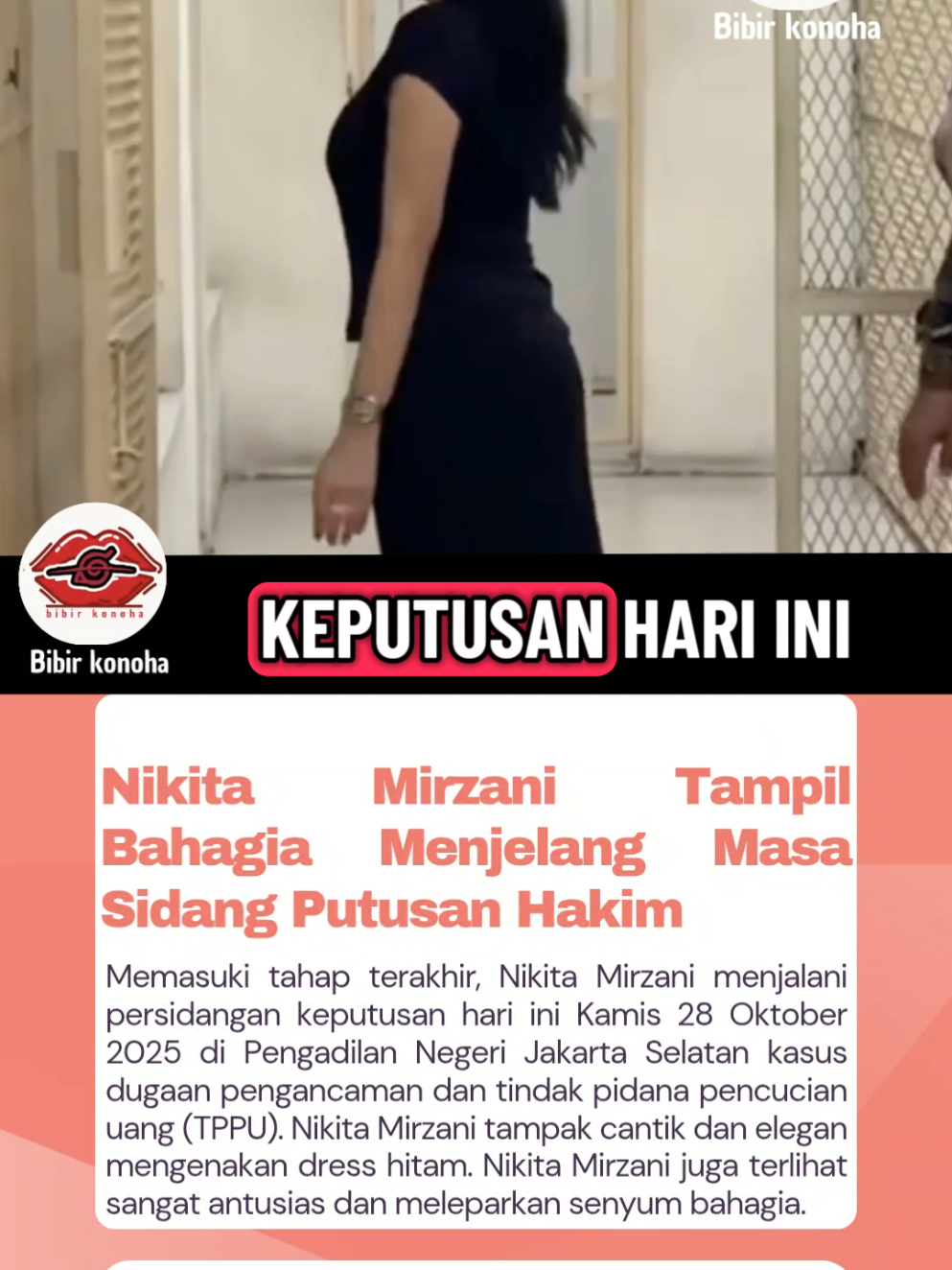 Jelang masa akhir sidang putusan Nikita Mirzani. .. #niki #nikita #nikitamirzani #sidang #majelis 