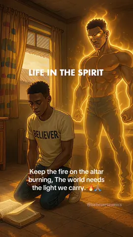 Keep the fire on the altar burning, The world needs the light we carry. 🔥🙏🏽 #believrrscomics #fyp #WalkWithGod 