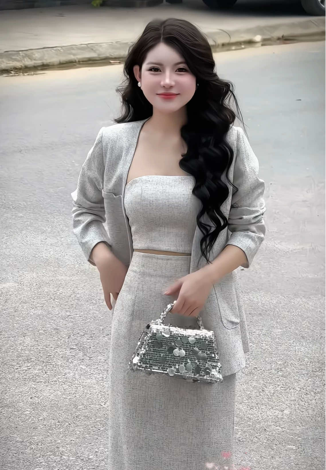 Trả lời @Lệ Lệ shop🎀 Em lên đủ màu cho ty tham khảo nha 😍 ✨✨ 💄Set dạ tiêu 3 mon: áo khoác + chân váy + bra. #cailyclothing #setdonu #setsangchanh #setvayxinh #viralvideo 