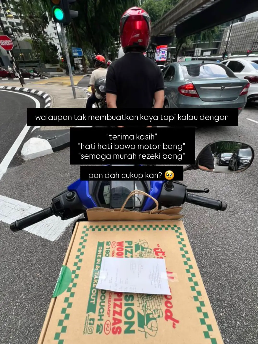 benda simple pon boleh buat happy 😇💚 #grabhubcheras #grabcar #grabfood #d