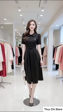 Đầm thiết kế BEMINE cổ sen đính đá, thanh lịch và duyên dáng. #vaycongso #thoitrangnu #xuhuong #viral #thinhhanh 